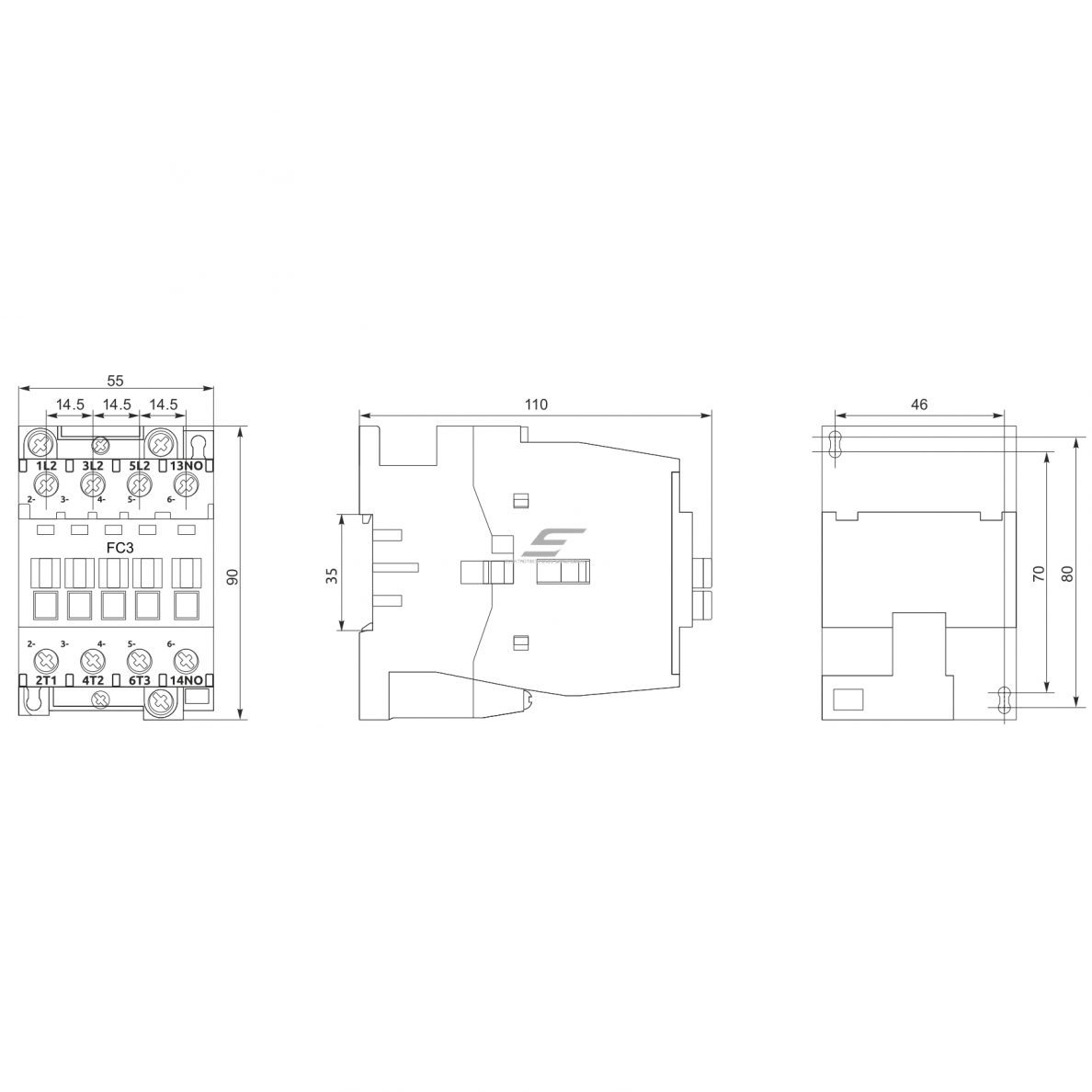Industrial Magnetic Contactor | 3P | 32 A (AC-3) | 8 kW/230 V | 1 NO | Coil 36 V AC | IEC/EN 60947-4-1 | Promfactor Baltic FC30032036 2 Industrial Magnetic Contactor | 3P | 32 A (AC-3) | 8 kW/230 V | 1 NO | Coil 36 V AC | IEC/EN 60947-4-1 | Promfactor Baltic FC30032036 2