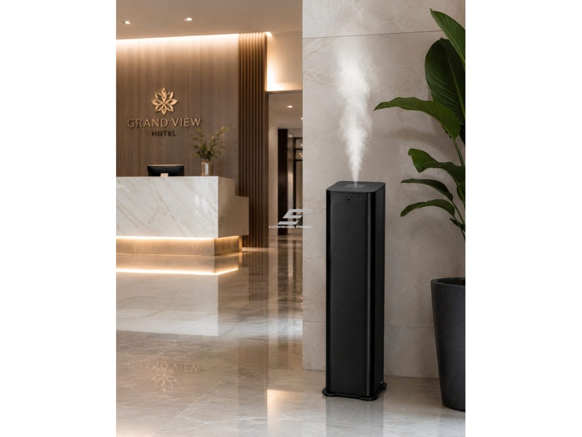 Bevandenis aromato difuzorius | 24 W | 1000 ml | Wi-Fi programėlė | pastatomas | 160×160×540 mm | juodas | ES-GE-900 3