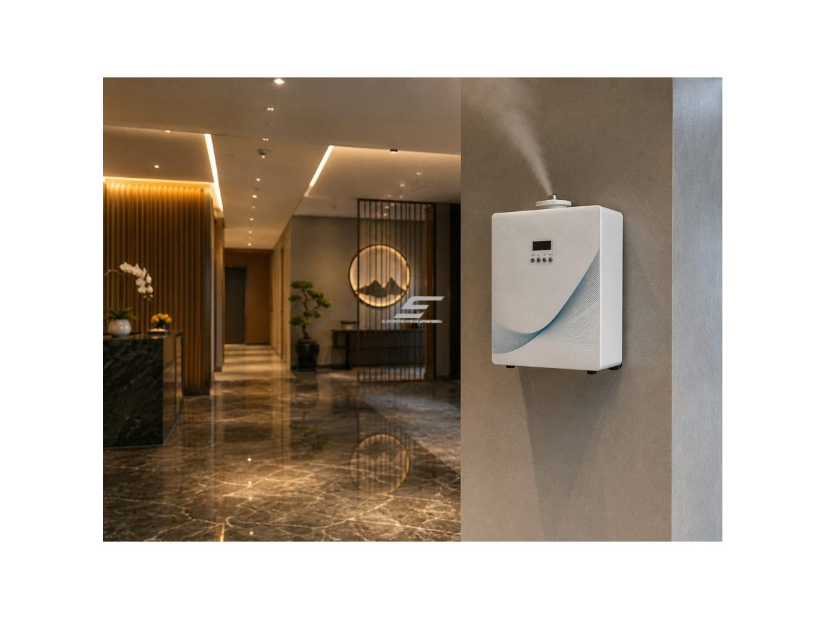 Komercinis aromato difuzorius | 10 W | 500 ml | iki 1000 m³ | Wi-Fi | HVAC jungtis | sieninis arba pastatomas | 250×115×210 mm | baltas | ES-GT-1000FBW 3