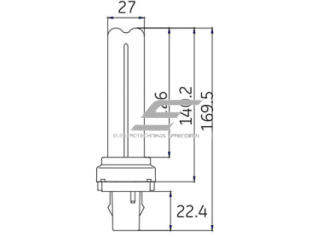 Kompaktinė liuminescencinė lempa G24d-3 | 26W | 2700K | 1800lm | 2pin | Tungsram | 190373 | 9004100903712 1