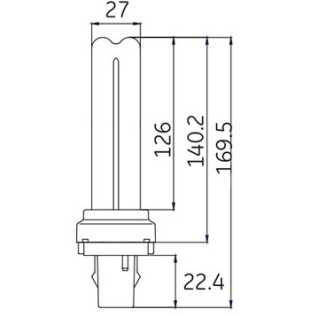 Kompaktne luminofoorlamp G24d-3 | 26W | 2700K | 1800lm | 2pin | Tungsram 1