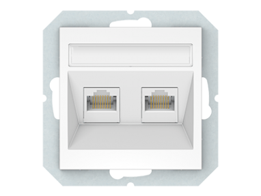 Kompiuterio lizdas | 2 vietų | RJ45 CAT6E UTP | potinkinis | IP20 | baltas | Vilma | QR1000 | KLRJ45-26E2-02 | 4779101118377 Kompiuterio lizdas | 2 vietų | RJ45 CAT6E UTP | potinkinis | IP20 | baltas | Vilma | QR1000 | KLRJ45-26E2-02 | 4779101118377
