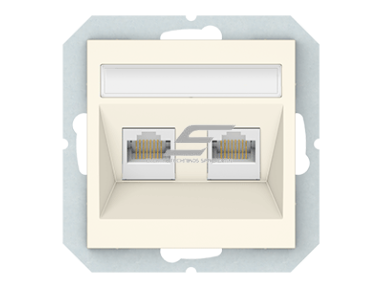Kompiuterio lizdas | 2 vietų | 2xRJ45 CAT6E UTP | potinkinis | IP20 | smėlio/dramblio kaulo spalvos | Vilma | QR1000 | KLRJ45-26e2-02 | 4779101118933 Kompiuterio lizdas | 2 vietų | 2xRJ45 CAT6E UTP | potinkinis | IP20 | smėlio/dramblio kaulo spalvos | Vilma | QR1000 | KLRJ45-26e2-02 | 4779101118933