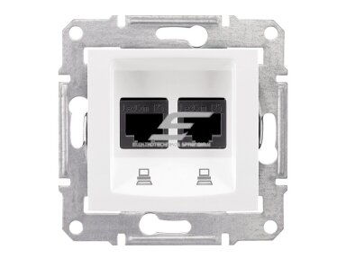 Kompiuterio lizdas | 2 vietų | 2xRJ45 CAT5E UTP | potinkinis | IP20 | baltas | Sedna Design | Schneider Electric | SDD111452 Kompiuterio lizdas | 2 vietų | 2xRJ45 CAT5E UTP | potinkinis | IP20 | baltas | Sedna Design | Schneider Electric | SDD111452