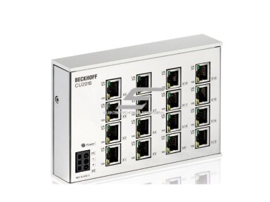 Komunikatorius | RJ45 | 16 portų | Ethernet | 24V | 10/100Mbits/s | DIN | Beckhoff | CU2016 Komunikatorius | RJ45 | 16 portų | Ethernet | 24V | 10/100Mbits/s | DIN | Beckhoff | CU2016