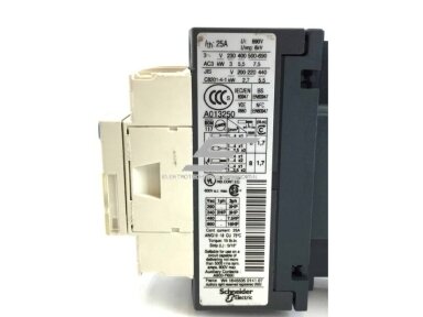 Kontaktorius | 3P | 7,5kW | 25A | 230-690V | IP20 | Telemecanique | LC1D12 Kontaktorius | 3P | 7,5kW | 25A | 230-690V | IP20 | Telemecanique | LC1D12