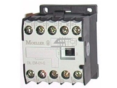 Kontaktorius | 3NO | 3P | 4kW | 8,8А | 24VDC | Eaton Moeller | DILEM-01-G Kontaktorius | 3NO | 3P | 4kW | 8,8А | 24VDC | Eaton Moeller | DILEM-01-G
