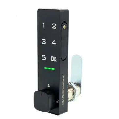 Digital coded cabinet lock | smart furniture and locker lock | 90° unlocking | 105x30mm | black | zinc alloy + ABS Digital coded cabinet lock | smart furniture and locker lock | 90° unlocking | 105x30mm | black | zinc alloy + ABS