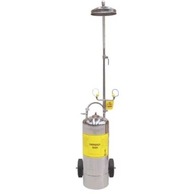 Mobile Combined Emergency Safety Shower | Body | Face | Eye Wash System | with 45L Water Tank | 2130 mm | Stainless Steel Mobile Combined Emergency Safety Shower | Body | Face | Eye Wash System | with 45L Water Tank | 2130 mm | Stainless Steel