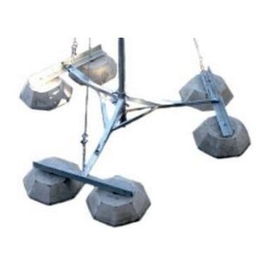 Construction for mounting a mast up to Rd48mm on a flat roof surface | R-600mm | MJ546 Construction for mounting a mast up to Rd48mm on a flat roof surface | R-600mm | MJ546