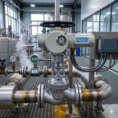 Elektriskais regulēšanas vārsts | šķidruma plūsmas kontrolei | DN50–DN400 | 2 virzienu | atloku | nerūsējošais tērauds | daudzapgriezienu piedziņa