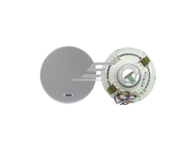 Koaksialinė lubinė garso kolonėlė | 70V/100V | 10W | 103dB | Ø190mm | apsauginis galinis dangtelis | 6.5" dydžio garsiakalbis | balta 1