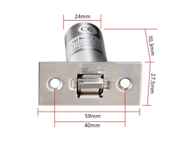 Elektrinė solenoidinė spyna | 12V DC | 300 kg | 70.3x59x27.5mm | nerūdijantis plienas | durų ir spintelių užrakinimui 2