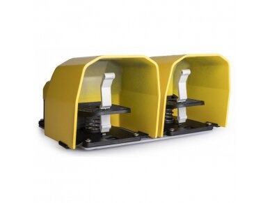 Pramoninis kojinis valdymo pedalas | 2 pedalų | 4A | 250VAC | | (1NO+1NC)+(1NO+1NC) | 1 greičio | su anga rankenos įmontavimui | plastikinis | geltonas | IP20 | EMAS PDKA22BB10