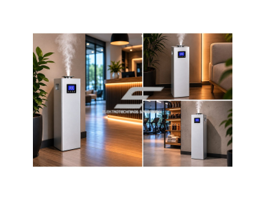 Bevandenis aromato difuzorius | 24 W | 1000 ml | iki 2000 m³ | programėlė ir Bluetooth | pastatomas | 150×150×545 mm | sidabrinis | ES-HC20001 3