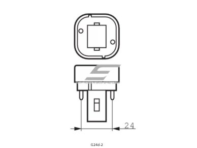 Kompaktinė liuminescencinė lempa G24d-2 | 18W | 4000K | 1200lm | 150x27mm | 2pin | Master Philips 1