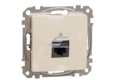 Kompiuterio lizdas | 1 vietos | 1xRJ45 CAT5E UTP | potinkinis | IP20 | kreminis | Sedna Design | Schneider Electric | SDD112451