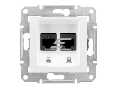 Kompiuterio lizdas | 2 vietų | 2xRJ45 CAT5E UTP | potinkinis | IP20 | baltas | Sedna Design | Schneider Electric | SDD111452 Kompiuterio lizdas | 2 vietų | 2xRJ45 CAT5E UTP | potinkinis | IP20 | baltas | Sedna Design | Schneider Electric | SDD111452