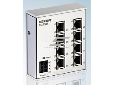 Komunikatorius | RJ45 | 8 portų | Ethernet | 24VDC | 10/100Mbits/s | DIN | Beckhoff | CU2008