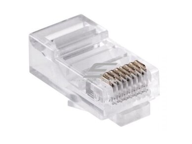 Tinklo kištukas | jungtis RJ45 (8P8C) | daugiagysliam CAT 5e kabeliui | skaidrus | TF-WM8P8C Tinklo kištukas | jungtis RJ45 (8P8C) | daugiagysliam CAT 5e kabeliui | skaidrus | TF-WM8P8C