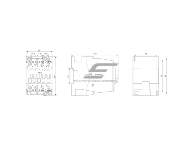 Pramoninis magnetinis kontaktorius | 3P | 32 A (AC-3) | 8 kW/230 V | 1 NO | ritė 230 V AC | IEC/EN 60947-4-1 | Promfactor Baltic FC30032230 2