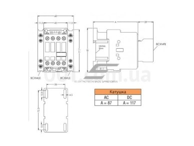 Kontaktorius | 3P | 4kW | 9A | 230V | IP20 | ETI 1 Kontaktorius | 3P | 4kW | 9A | 230V | IP20 | ETI 1