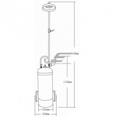 Mobile Combined Emergency Safety Shower | Body | Face | Eye Wash System | with 45L Water Tank | 2130 mm | Stainless Steel 3 Mobile Combined Emergency Safety Shower | Body | Face | Eye Wash System | with 45L Water Tank | 2130 mm | Stainless Steel 3