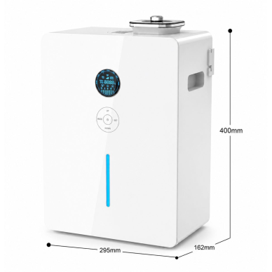 Komerciālais aromāta difuzors | 28W | 1200 ml | līdz 5000 m³ | vadība ar lietotni | HVAC integrācija | 295x162x400 mm | brīvi stāvošs | balts 2