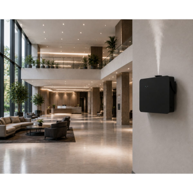 Komercyjny dyfuzor zapachowy | 8W | 500 ml | do 2000 m³ | sterowanie Bluetooth | montaż ścienny / wolnostojący | bez użycia wody | 344x154x256,5 mm | czarny 2 Komercyjny dyfuzor zapachowy | 8W | 500 ml | do 2000 m³ | sterowanie Bluetooth | montaż ścienny / wolnostojący | bez użycia wody | 344x154x256,5 mm | czarny 2