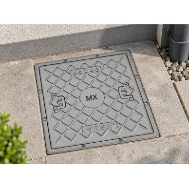Kompozītmateriāla kanalizācijas akas / tehniskās atveres vāks | lūka | 500x500x44mm | 800kg | SMC 2 Kompozītmateriāla kanalizācijas akas / tehniskās atveres vāks | lūka | 500x500x44mm | 800kg | SMC 2