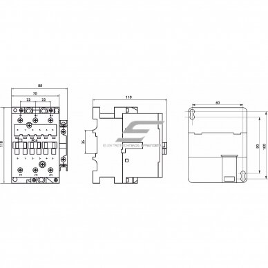 Industrial Magnetic Contactor | 3P | 50 A (AC-3) | 15 kW/230 V | 1 NO + 1 NC | Coil 36 V AC | IEC/EN 60947-4-1 | Promfactor Baltic FC40050036 2 Industrial Magnetic Contactor | 3P | 50 A (AC-3) | 15 kW/230 V | 1 NO + 1 NC | Coil 36 V AC | IEC/EN 60947-4-1 | Promfactor Baltic FC40050036 2