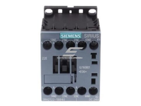 Kontaktorius | 2NC 2NO | 4P | 24VDC | 10A | SIEMENS | 3RH2122-1BB40 | 4011209786721 Kontaktorius | 2NC 2NO | 4P | 24VDC | 10A | SIEMENS | 3RH2122-1BB40 | 4011209786721