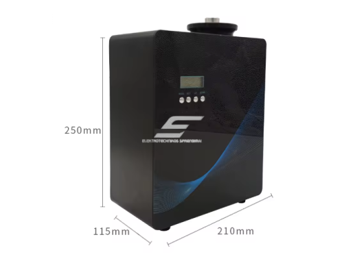 Komercinis aromato difuzorius | 10 W | 500 ml | iki 1000 m³ | Wi-Fi | HVAC jungtis | sieninis arba pastatomas | 250×115×210 mm | juodas | ES-GT-1000FBB 1