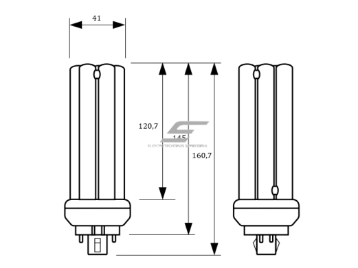 Kompaktinė liuminescencinė lempa GX24q-4 | 42W | 2700K | 3000lm | 4pin | Philips | 8711500272089 1 Kompaktinė liuminescencinė lempa GX24q-4 | 42W | 2700K | 3000lm | 4pin | Philips | 8711500272089 1
