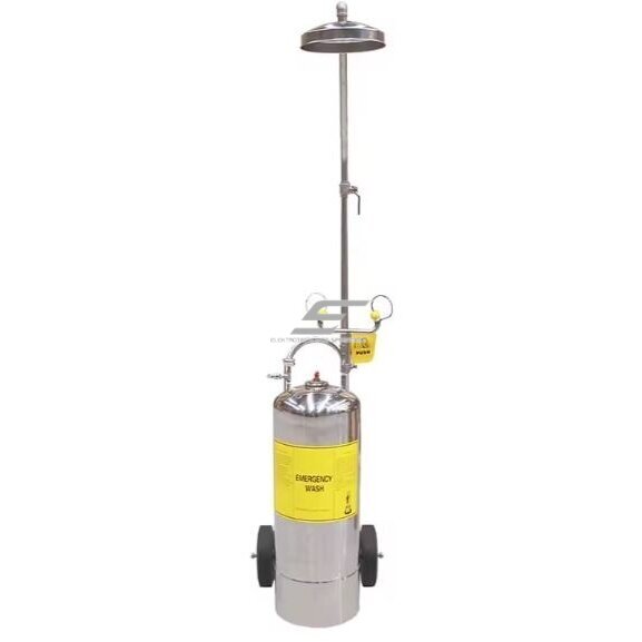 Mobile Combined Emergency Safety Shower | Body | Face | Eye Wash System | with 45L Water Tank | 2130 mm | Stainless Steel