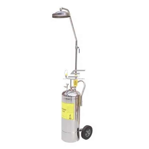 Mobile Combined Emergency Safety Shower | Body | Face | Eye Wash System | with 45L Water Tank | 2130 mm | Stainless Steel 1