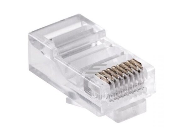 Tinklo kištukas | jungtis RJ45 (8P8C) | daugiagysliam CAT 5e kabeliui | skaidrus | TF-WM8P8C Tinklo kištukas | jungtis RJ45 (8P8C) | daugiagysliam CAT 5e kabeliui | skaidrus | TF-WM8P8C