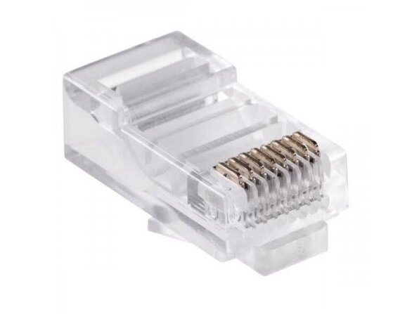 Tinklo kištukas | jungtis RJ45 (8P8C) | monolitiniam CAT 5e kabeliui | skaidrus | TF-WM8P8C/M | 5900804023203