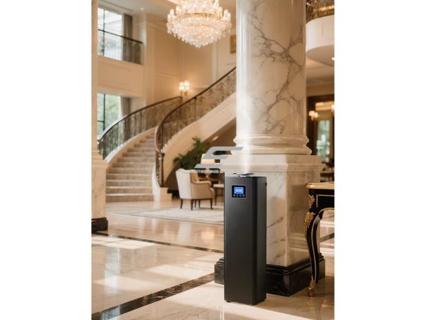 Bevandenis aromato difuzorius | 24 W | 1000 ml | iki 2000 m³ | programėlė ir Bluetooth | pastatomas | 150×150×545 mm | juodas | ES-HC2000 3