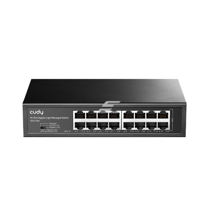 16-pordiline Gigabit Ethernet lüliti | 32 Gbps | 23.808 Mpps | konfigureeritav | VLAN / Extend režiimid | metallkorpus 16-pordiline Gigabit Ethernet lüliti | 32 Gbps | 23.808 Mpps | konfigureeritav | VLAN / Extend režiimid | metallkorpus