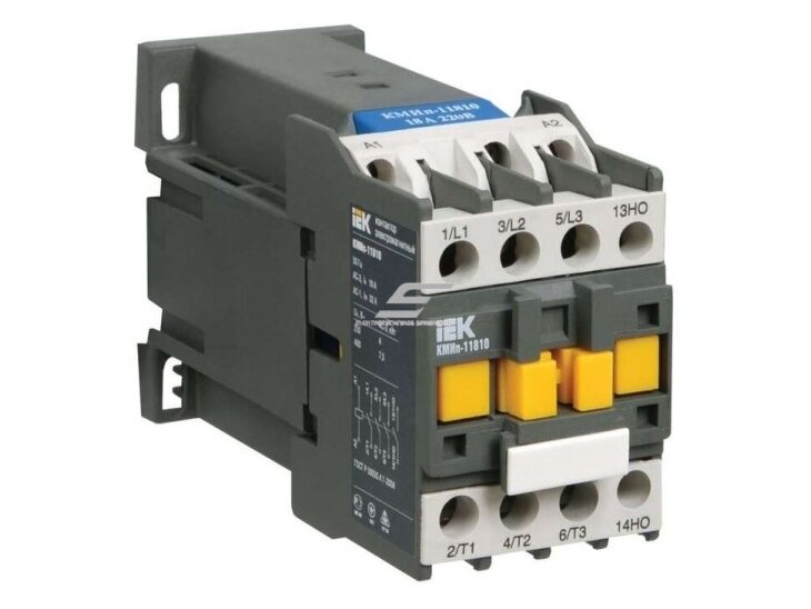 Kontaktorius | 1NO | 3P | 4kW | 18A | 24V | IP20 | IEK | IEK-4W-18A-24V | 4606056033700