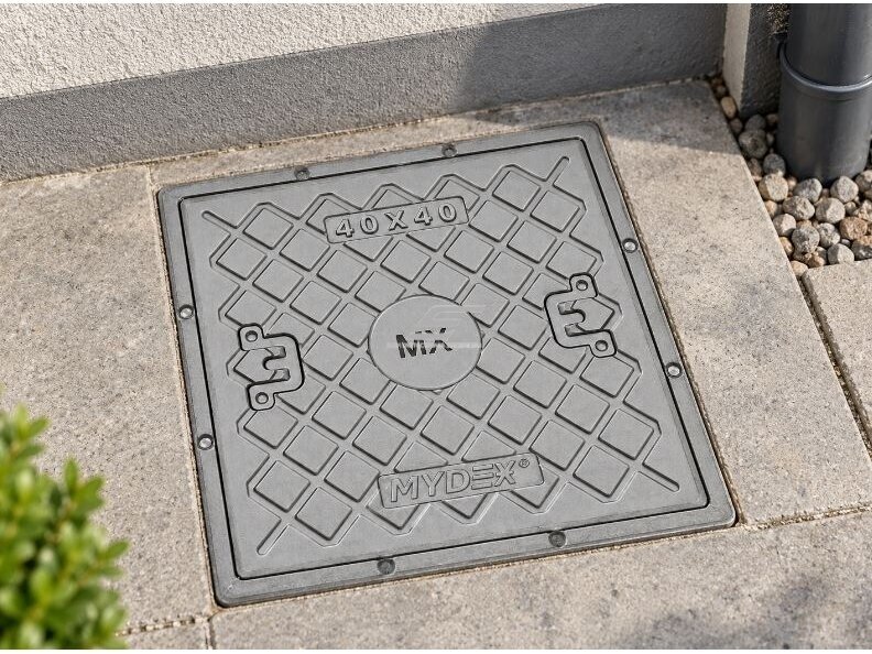 Kompozitinis kanalizacijos šulinio | techninės angos dangtis | liukas | 1045x1045x58mm | 800kg | SMC 2