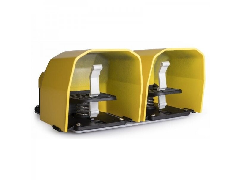 Pramoninis kojinis valdymo pedalas | 2 pedalų | 4A | 250VAC | | (1NO+1NC)+(1NO+1NC) | 1 greičio | su anga rankenos įmontavimui | plastikinis | geltonas | IP20 | EMAS PDKA22BB10