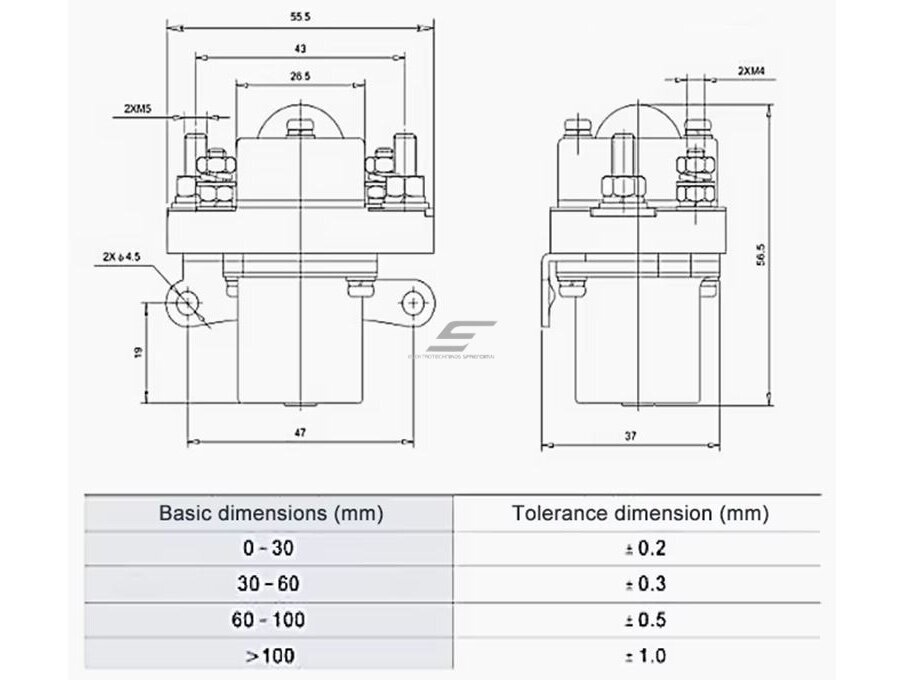 Elektromagnetinis kontaktorius | 1NO | 50A | 24VDC | IP50 3