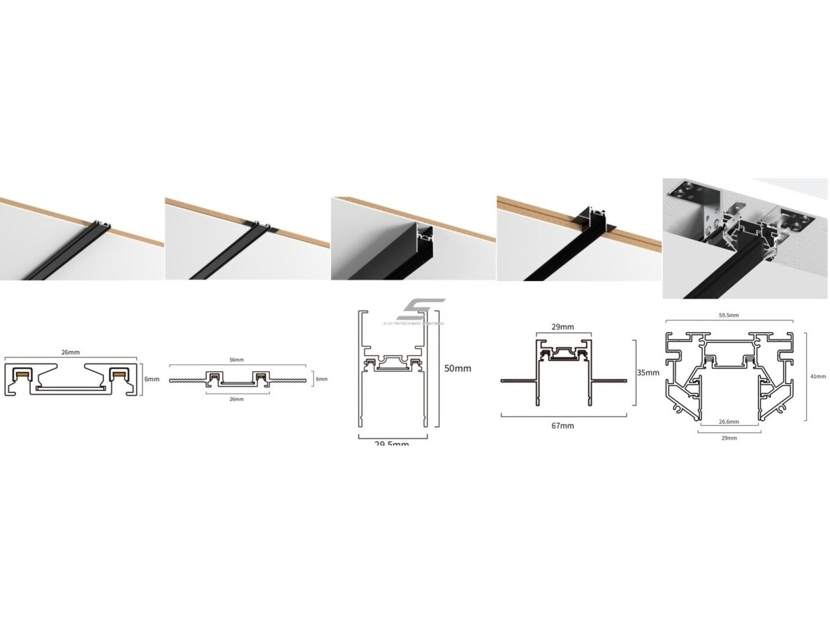 Kryptinė garso kolonėlė | 6mm magnetiniam bėgeliui | su Bluetooth | 10W | 24-48VDC | Ø65x75mm | juoda 3