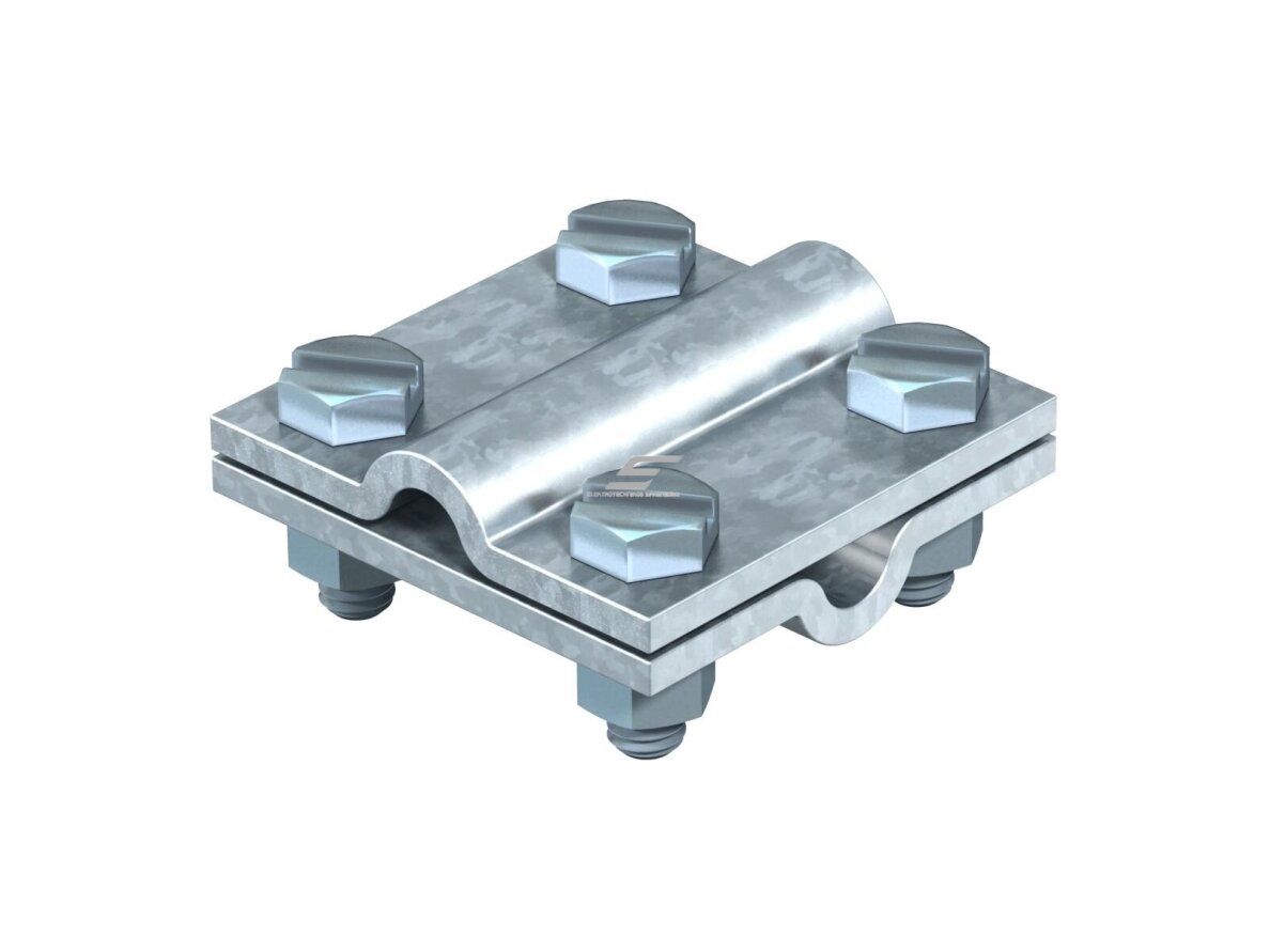 Kryžminė įžeminimo jungtis | 20 mm elektrodas | 30–40 mm juosta | 8–10 mm viela | cinkuotas plienas | 111356 Kryžminė įžeminimo jungtis | 20 mm elektrodas | 30–40 mm juosta | 8–10 mm viela | cinkuotas plienas | 111356