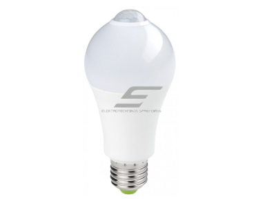 LED lemputė su PIR judesio jutikliu E27 | Optonica SP7-A6 | 7W | 6000K | 560 lm | 360° | balta | IP20 LED lemputė su PIR judesio jutikliu E27 | Optonica SP7-A6 | 7W | 6000K | 560 lm | 360° | balta | IP20