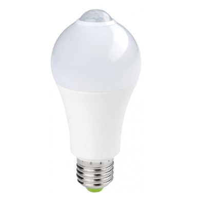 LED spuldze ar PIR kustības sensoru E27 | Optonica SP7-A6 | 7W | 6000K | 560 lm | 360° | balta | IP20 LED spuldze ar PIR kustības sensoru E27 | Optonica SP7-A6 | 7W | 6000K | 560 lm | 360° | balta | IP20