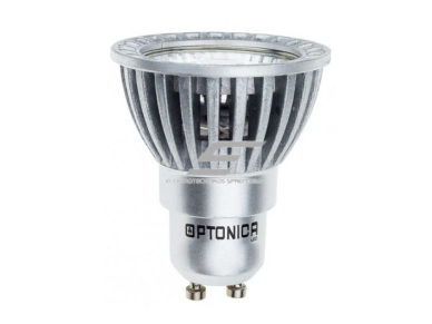 Kryptinė LED lemputė GU10 Optonica SP4-A2 | piltuvo formos | 6 W | 4500K | 480 lm | 50° | 50 × 55 mm | sidabrinė | IP20 Kryptinė LED lemputė GU10 Optonica SP4-A2 | piltuvo formos | 6 W | 4500K | 480 lm | 50° | 50 × 55 mm | sidabrinė | IP20