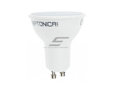 Kryptinė LED lemputė GU10 Optonica SP7-A4 | piltuvo formos | 7 W | 2700K | 500 lm | 110° | dimeriuojama | 50 × 54 mm | balta | IP20